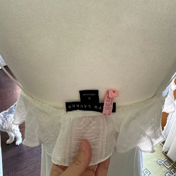 Ralph Lauren * Elegant White Ruffle Dress * SZ 6 - Picture 8 of 8